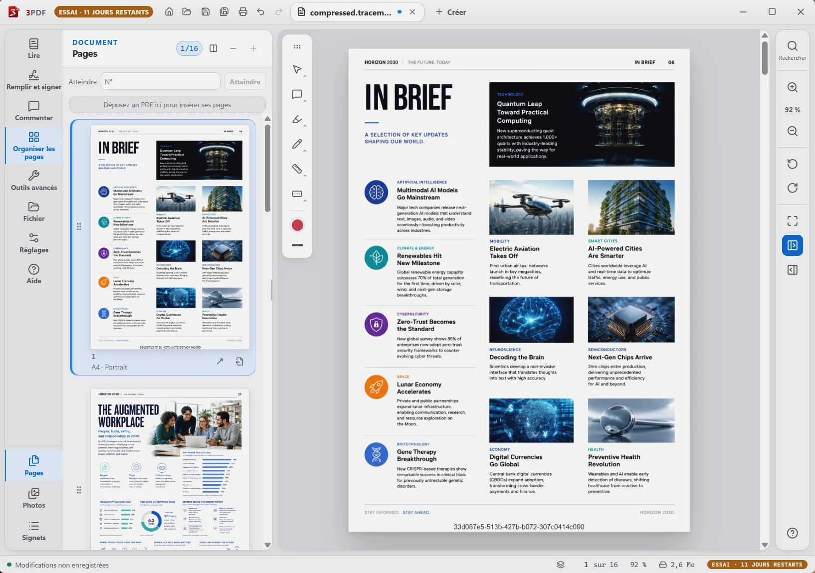 Preview of the actual 3PDF interface